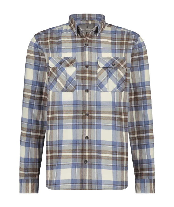 men's relaxed blazers-M Lost Coast Flannel Plaid L/S