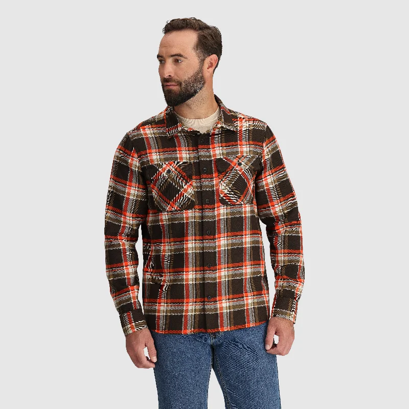 men's flannel shirts-Men's Feedback Flannel Twill Shirt