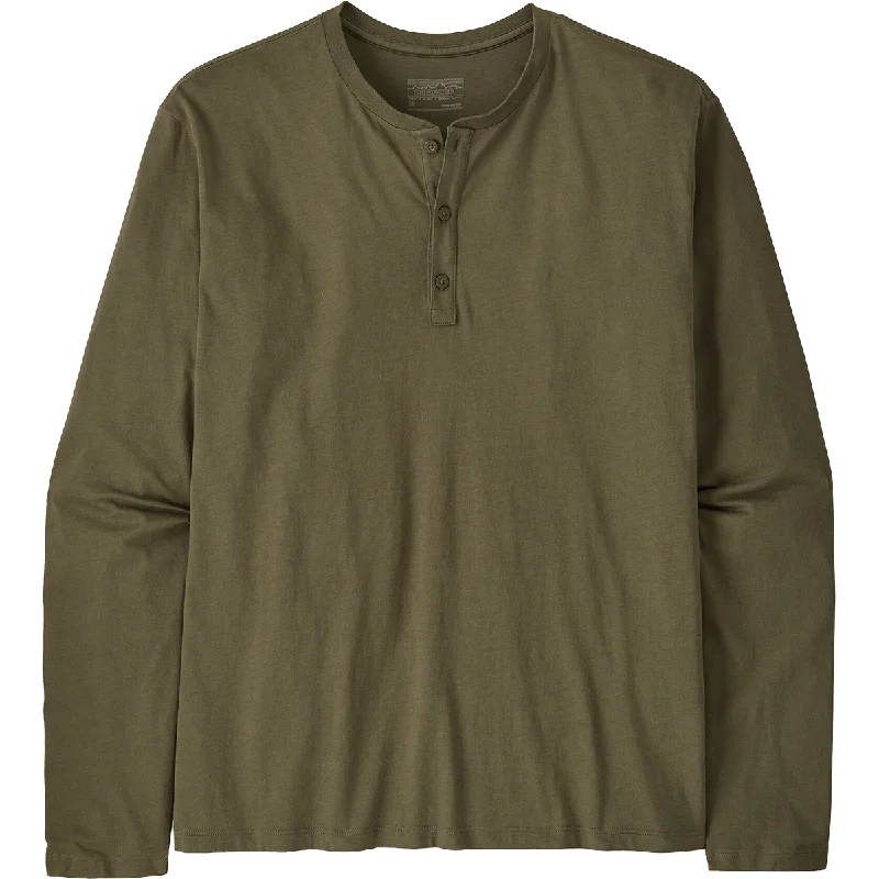 men's shawl collar sweaters-Men's Organic Cotton Lightweight Henley