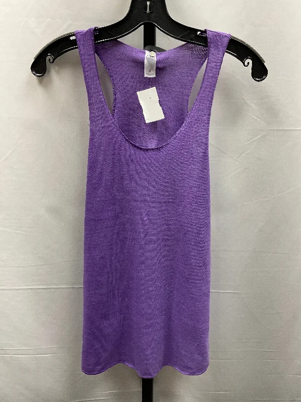 men's straight-leg jeans-Purple Top Sleeveless Basic Alternative, Size M