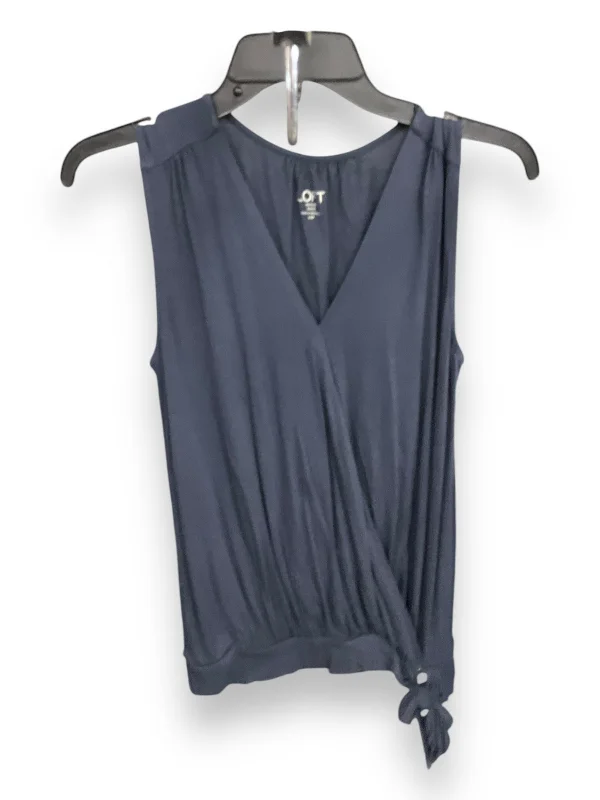 men's denim vests-Top Sleeveless Basic By Loft In Navy, Size: Xsp