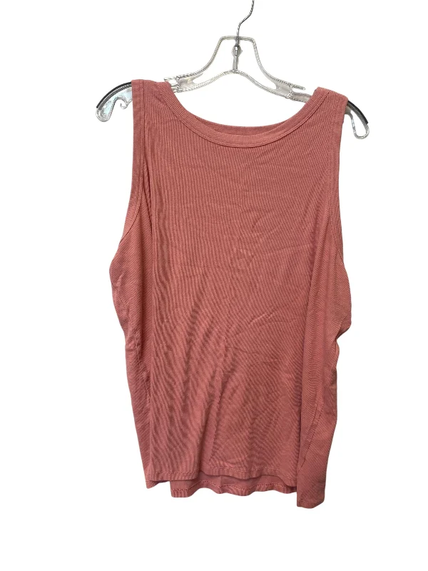 men's lightweight tees-Top Sleeveless Basic By Terra & Sky In Pink, Size: 3x