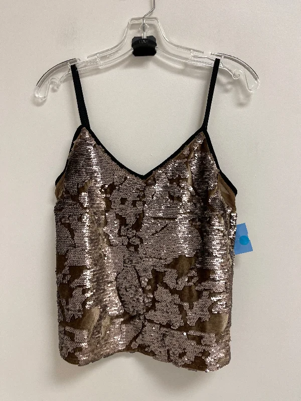 men's lightweight polos-Top Sleeveless By Dress Forum In Bronze, Size: S