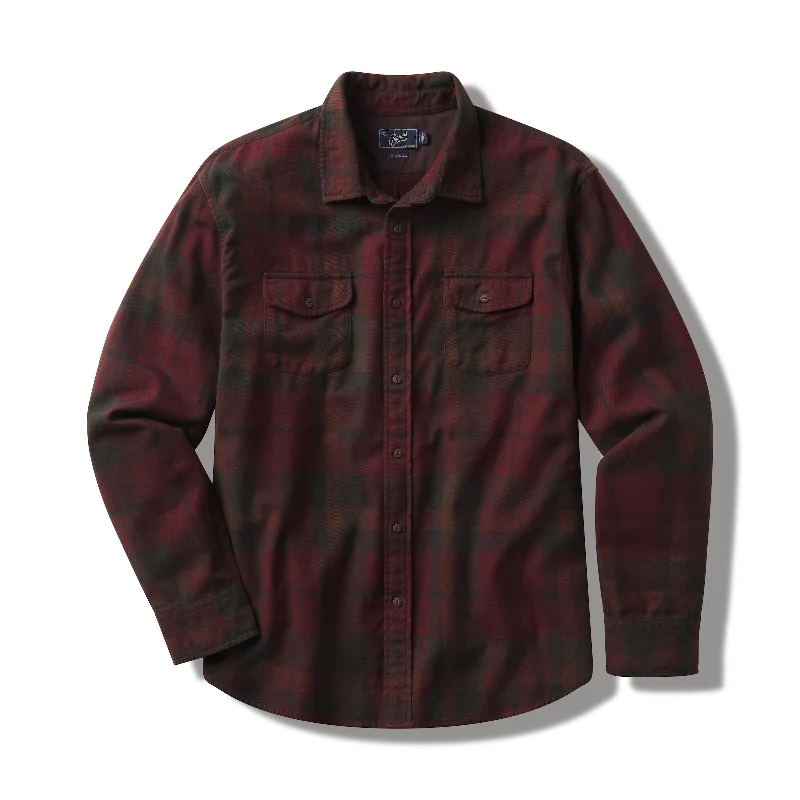 men's crew socks-Westlake Heritage Flannel Shirt - Huckleberry