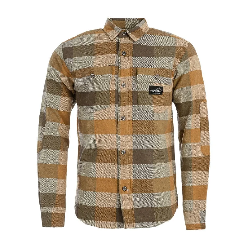 men's cotton polos-Flannel Insulated shirt Men (Forest)