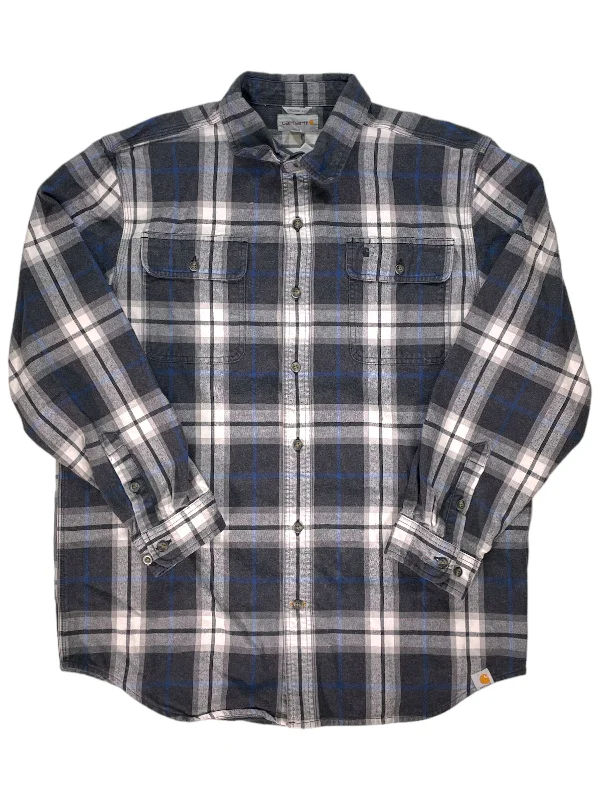 men's hiking tees-Mens Hubbard Plaid Flannel Shirt