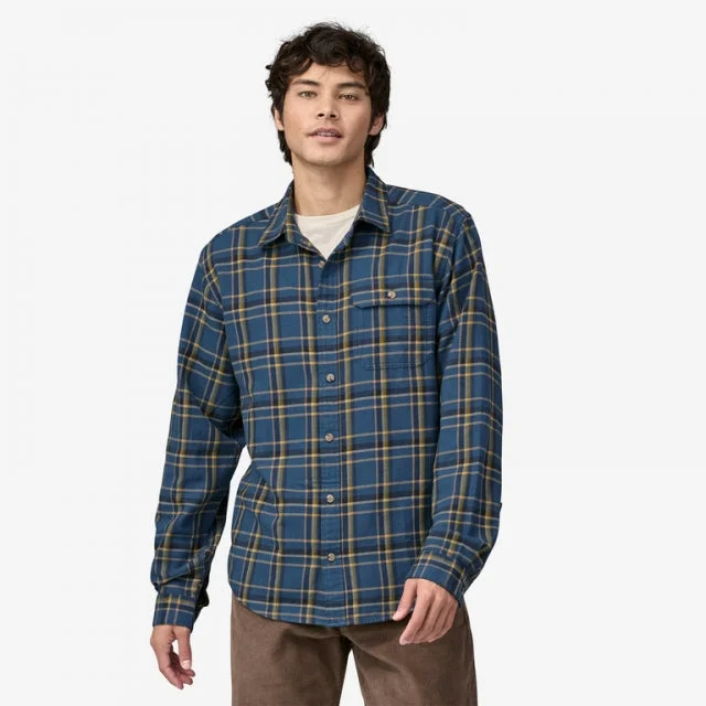 men's suede sweaters-Men's Long-Sleeved Lightweight Fjord Flannel Shirt