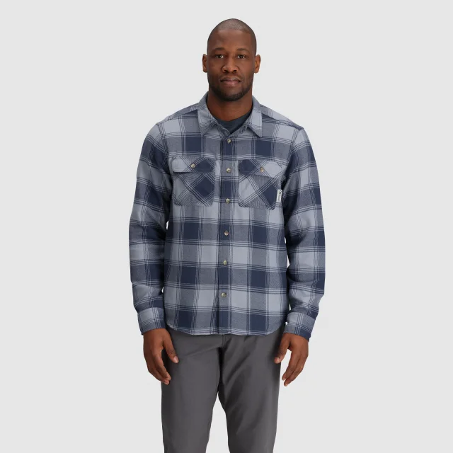 men's plaid tees-Mens Feedback Flannel Twill Shirt