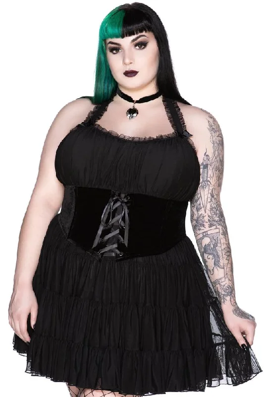 men's athletic shorts-Skye Scraper Burlesque Dress [PLUS] - Resurrect