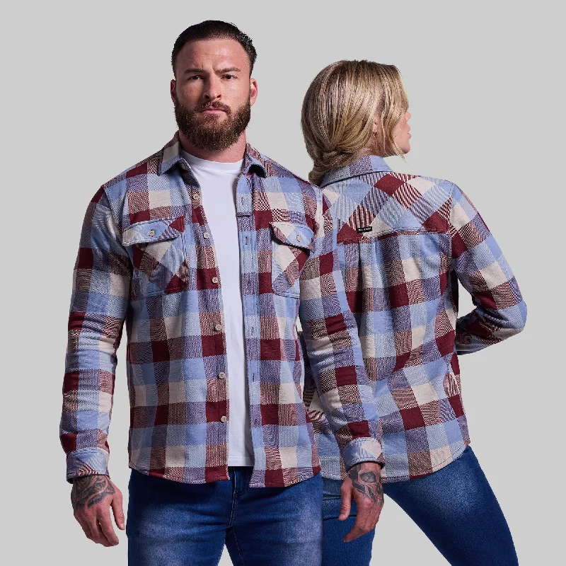 men's graphic tees-Woodsman Stretchy Flannel (Canyon)