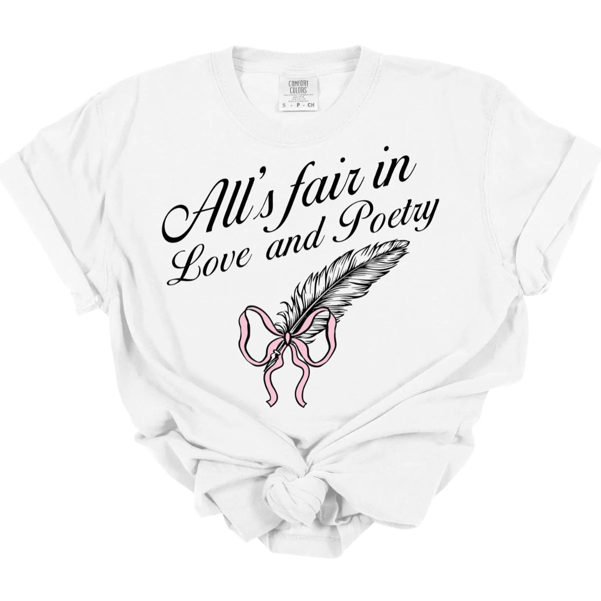 men's cable knit sweaters-All's Fair In Love And Poetry Tee *MADE TO ORDER*