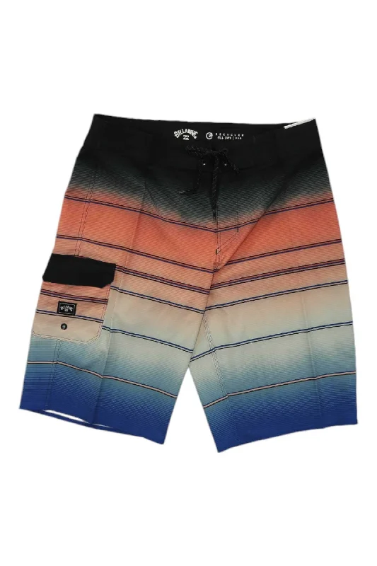 men's ribbed polos-Billabong Men's All Day Stripe Pro Boardshort