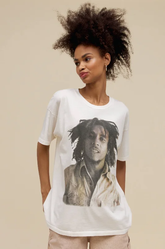 men's plaid hoodies-Bob Marley Photo Merch Tee