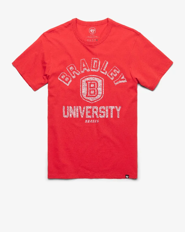 men's softshell hoodies-BRADLEY BRAVES RETROGRADE '47 FRANKLIN TEE