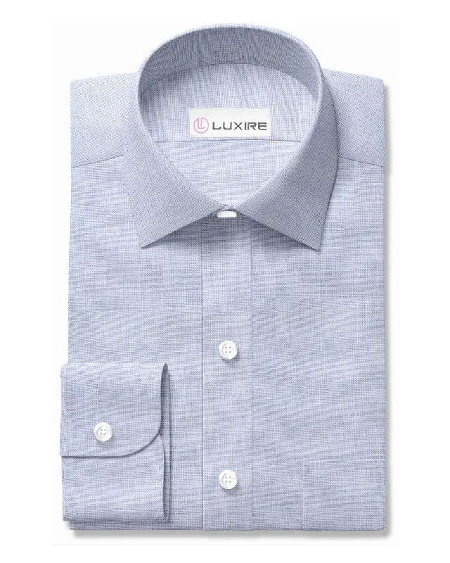 men's classic tees-Brisbane Moss Chambray - Light Blue