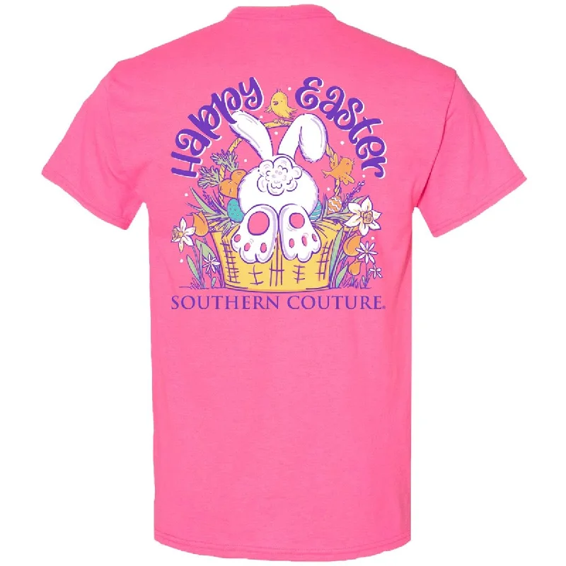 men's slip-on shoes-Southern Couture Classic Happy Easter Bunny T-Shirt