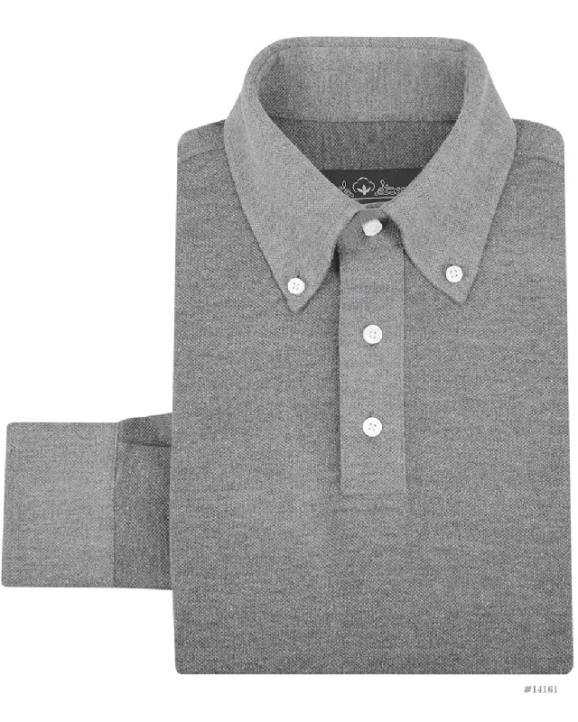 men's printed shirts-Dark Heather Grey Mid T-shirt