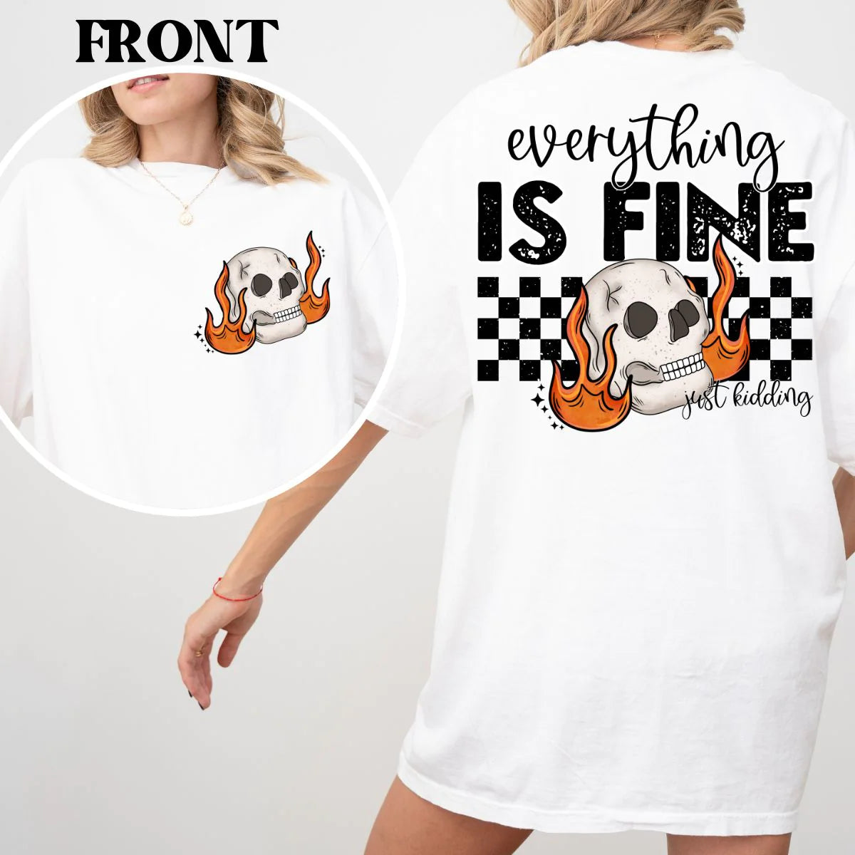 men's ribbed polos-Everything Is Fine Tee *MADE TO ORDER*