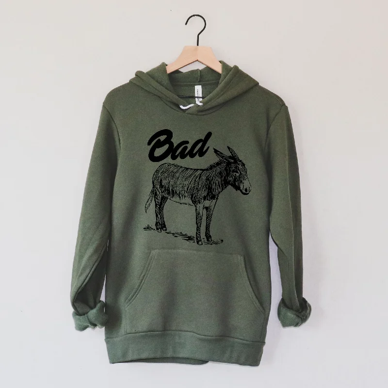 men's slim tees-Funny Donkey Bella Canvas Sweatshirt or Hoodie *Unisex Fit*