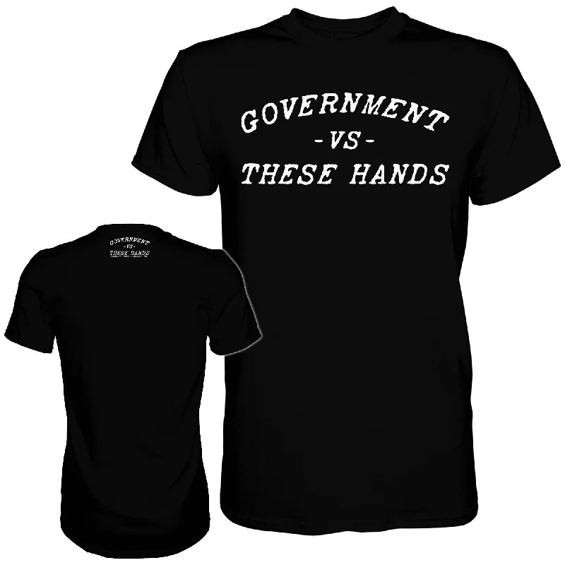 men's plaid sweaters-Government -vs- These Hands Men's T-Shirt