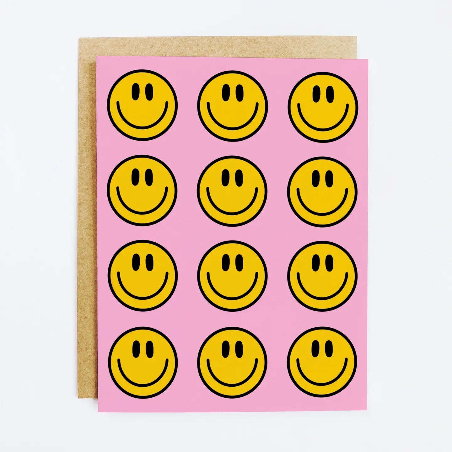 men's lightweight tees-Happy Face Greeting Card