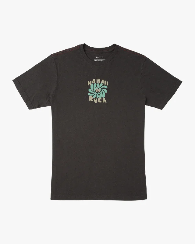 men's long-sleeve polos-Hawaii Trip Tee - Pirate Black