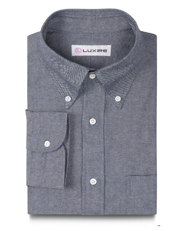 men's leather vests-Indigo Canvas Oxford