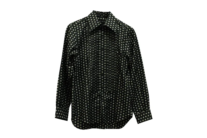 men's relaxed blazers-Junya Watanabe Polka Dot Print Button Down Shirt in Multicolor Polyester