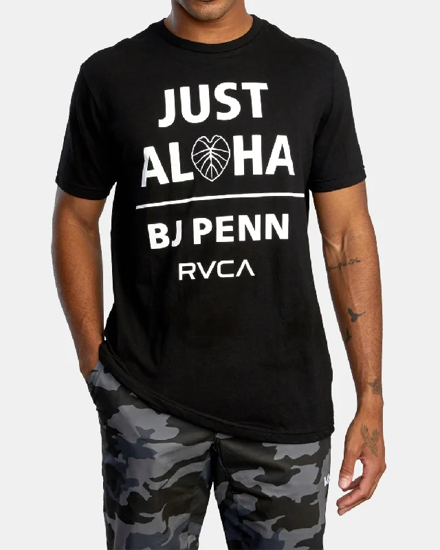 men's running tees-Penn Just Aloha Tee - Black