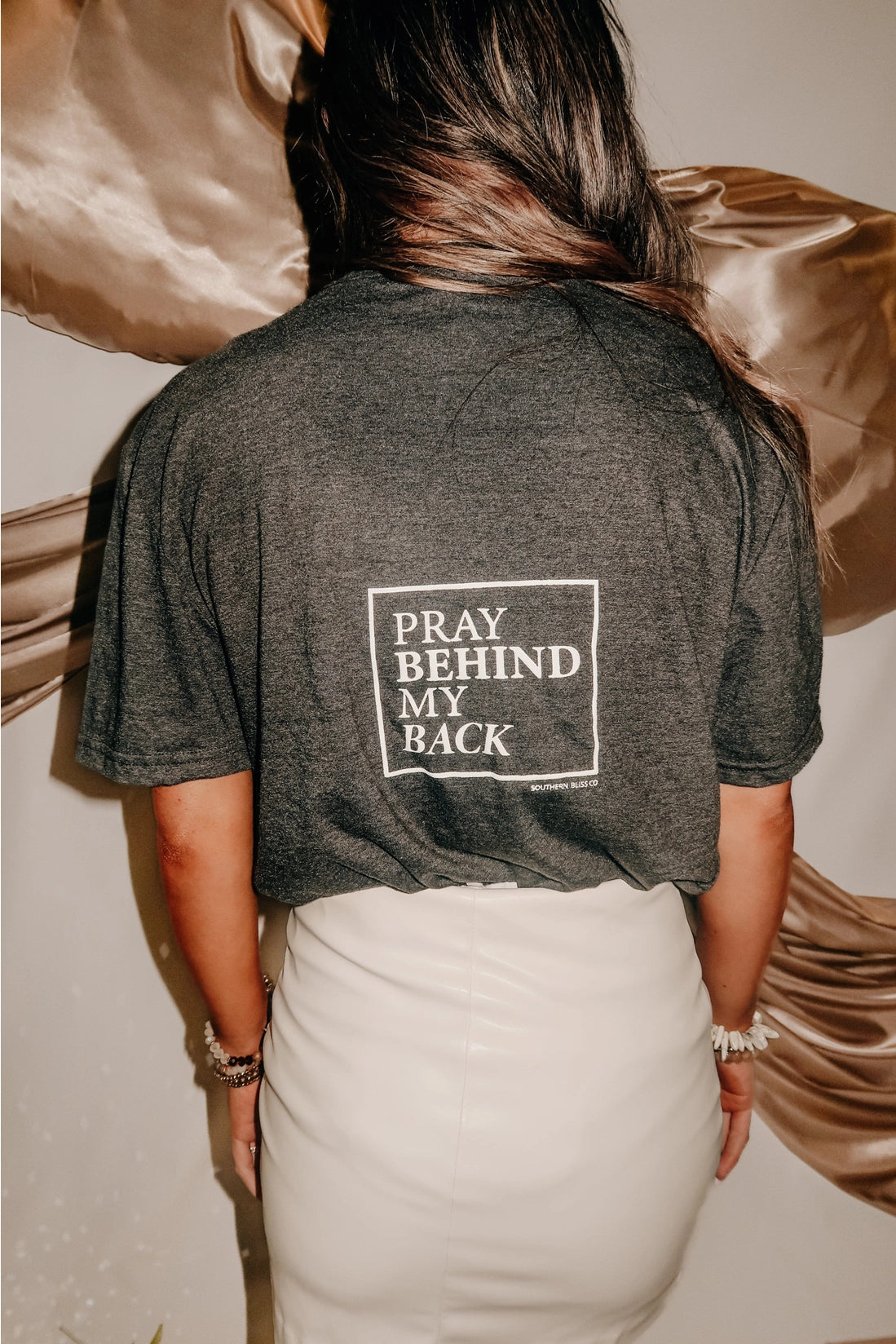 men's oxford shoes-Pray Behind My Back Tee