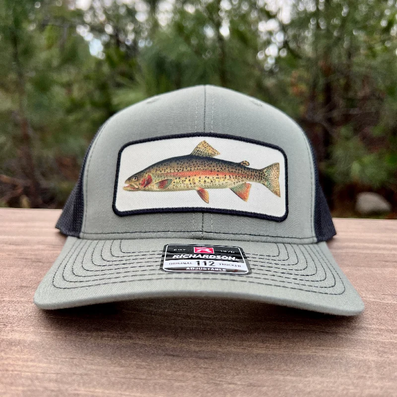 men's striped tees-Rainbow Trout Fishing Hat - Richardson Loden Green/Black