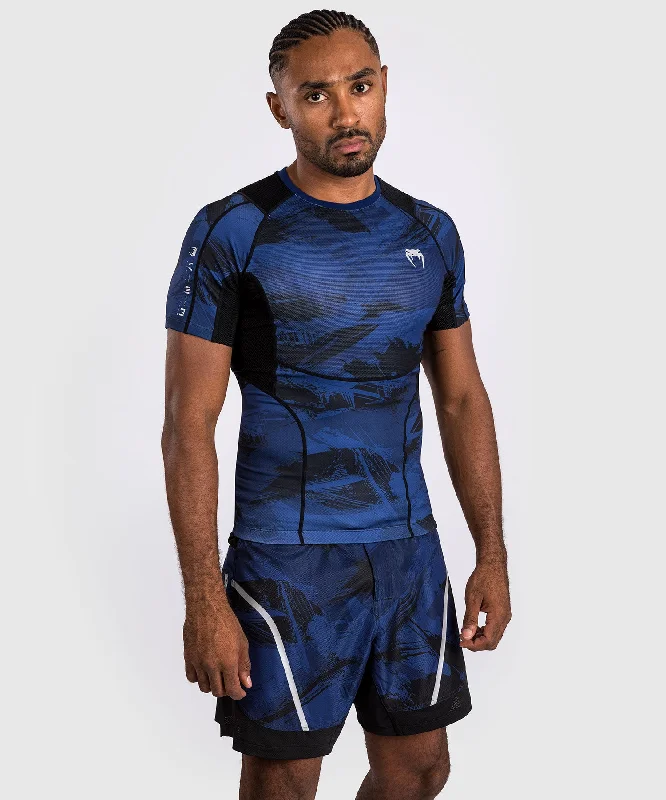 men's tuxedo suits-Venum Electron 3.0  Short Sleeve Rashguard - Navy