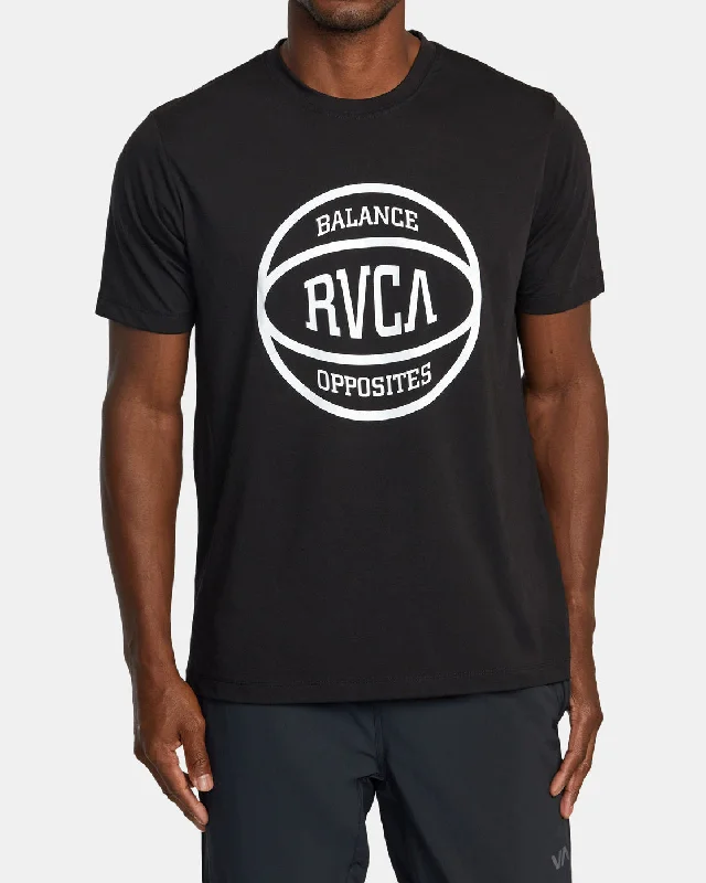 men's denim polos-RVCA Ball Tee - Black