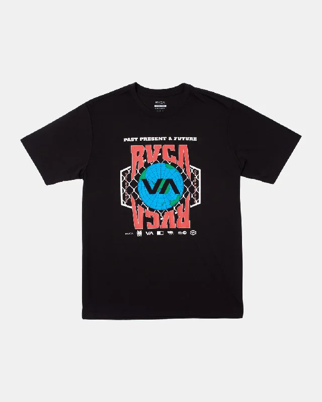 men's wool blazers-RVCA Global Grid Tee - Black