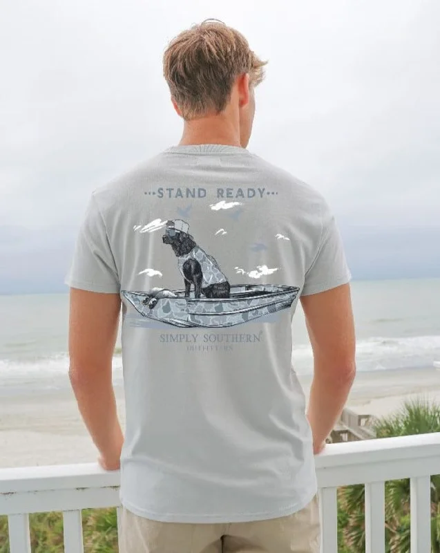 men's lightweight sweaters-Simply Southern Stand Ready Camo Dog Unisex T-Shirt