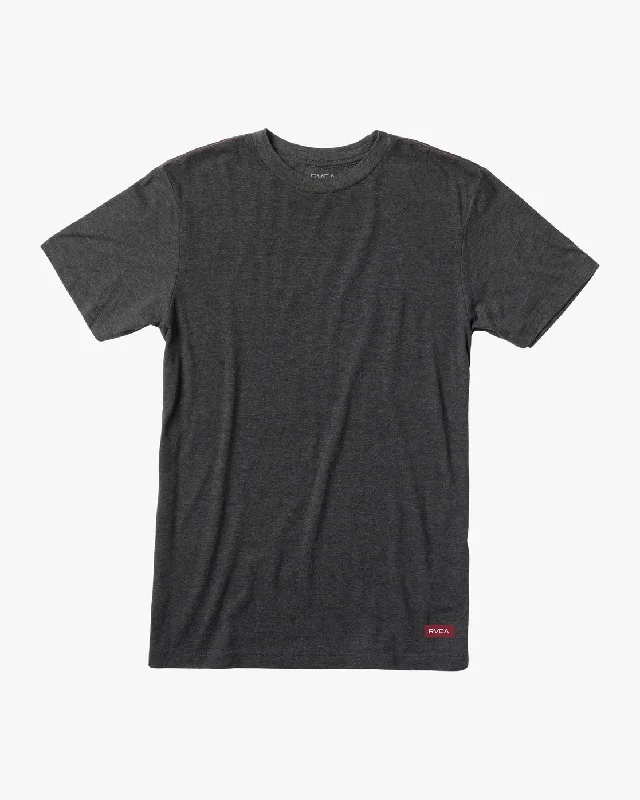 men's athletic polos-Solo Label Tee - Black