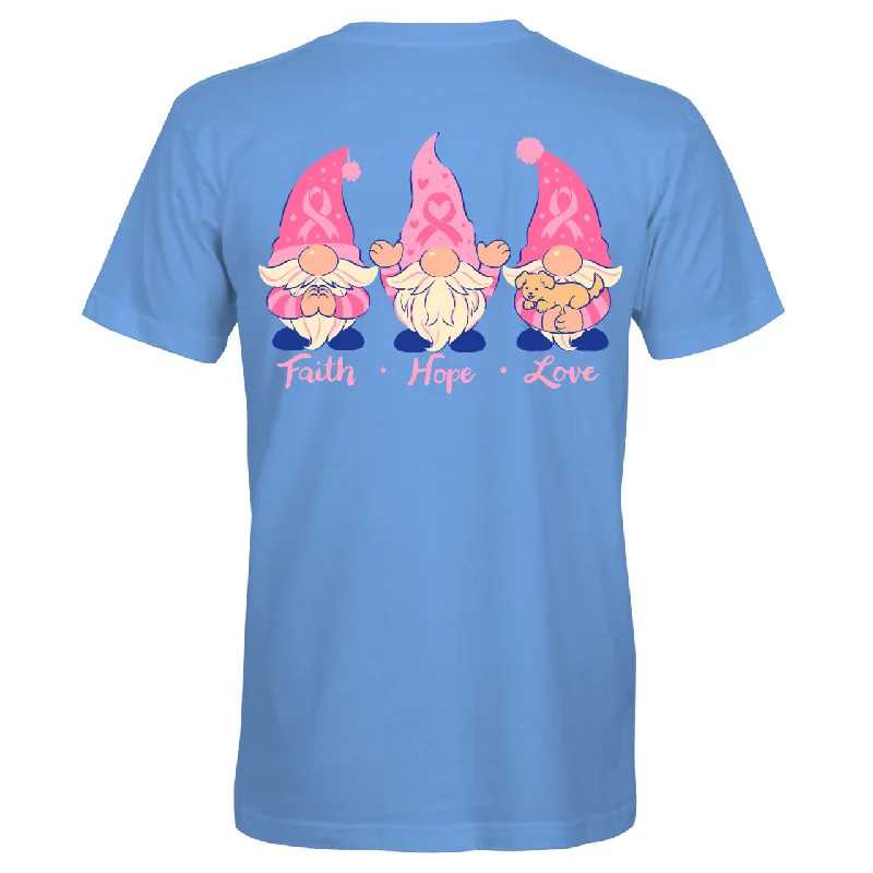 men's cotton polos-Southern Attitude Gnomes Breast Cancer T-Shirt