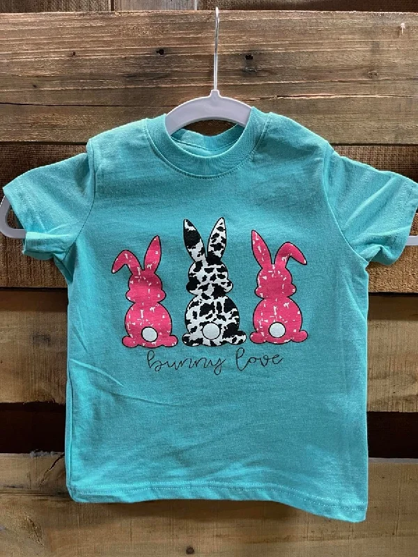 men's puffer vests-Southern Chics Bunny Love Easter Toddler Youth Bright T Shirt