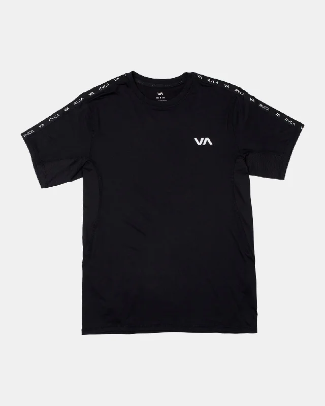 men's slim fit blazers-Sport Vent Performance Tee - Black Black