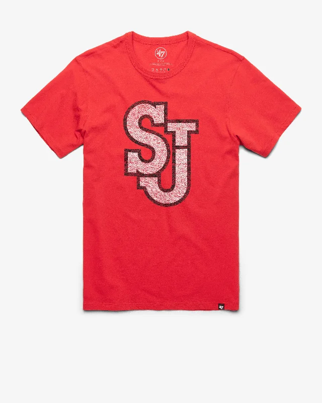 men's cargo shorts-ST. JOHNS RED STORM PREMIER '47 FRANKLIN TEE