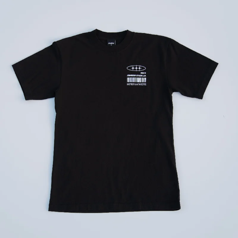 men's ribbed tees-The Distortion VII Luxe Tee (Black)