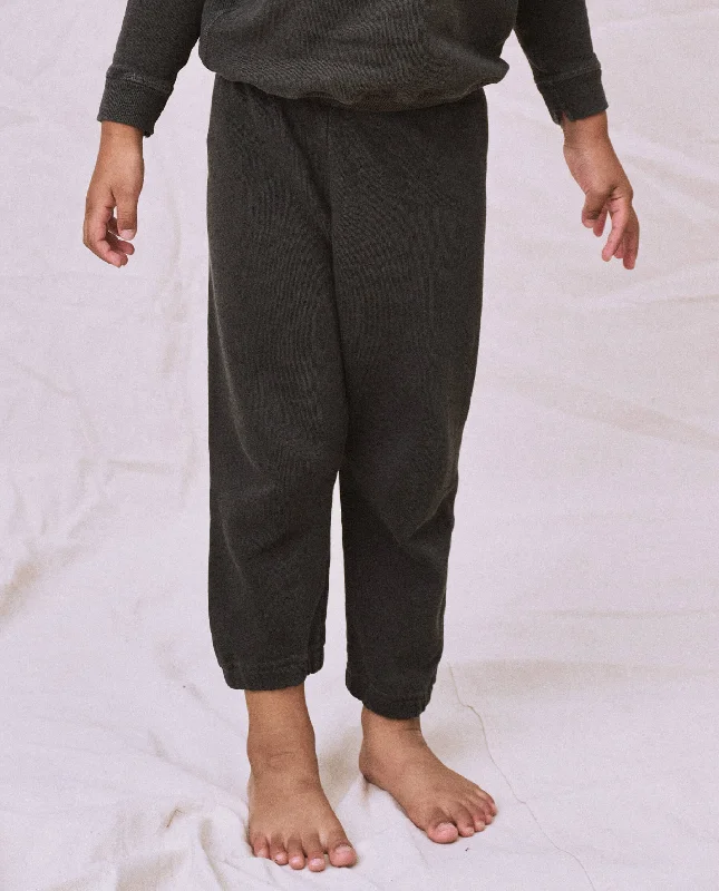 men's checkered shirts-The Little Stadium Sweatpant. Solid -- Washed Black