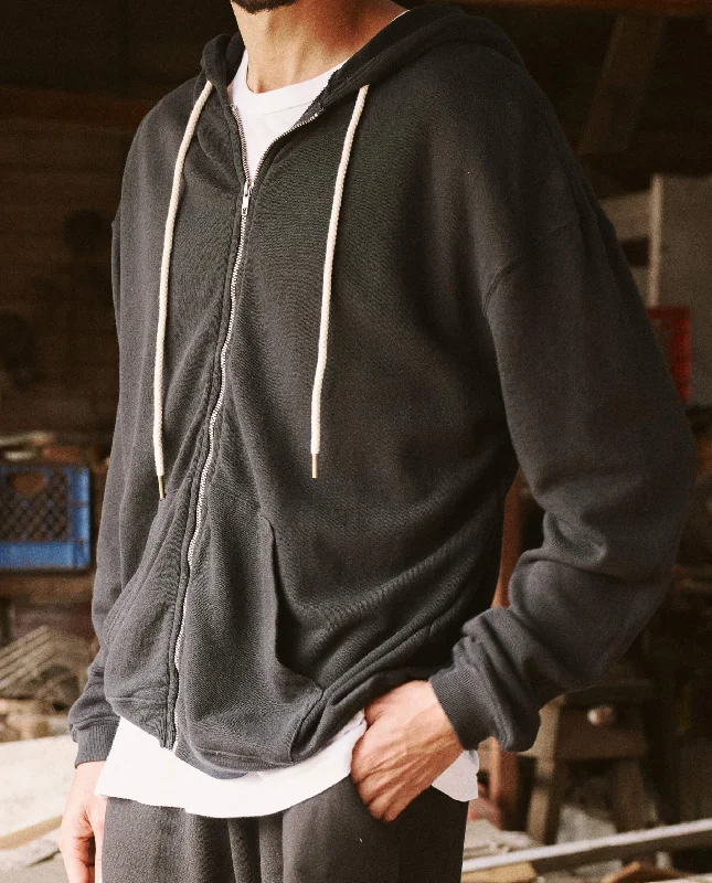 men's hiking boots-The Men's Zip Up Hoodie. -- Almost Black