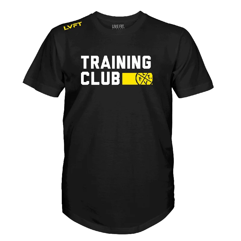 men's ribbed polos-Training Club Scallop Tee - Black / Yellow