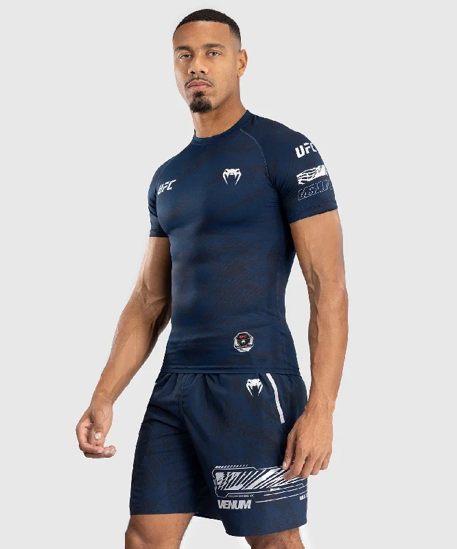 men's athletic shorts-UFC Fusion by Venum Fight Week Men’s Performance Short Sleeve Rashguard - Oceanic Blue