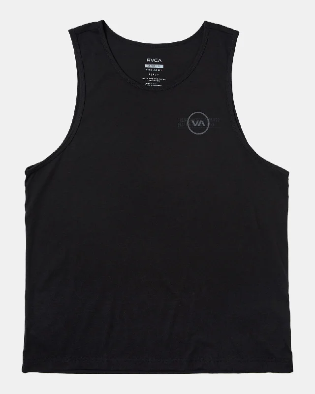 men's gingham shirts-VA Levels Tank - Black