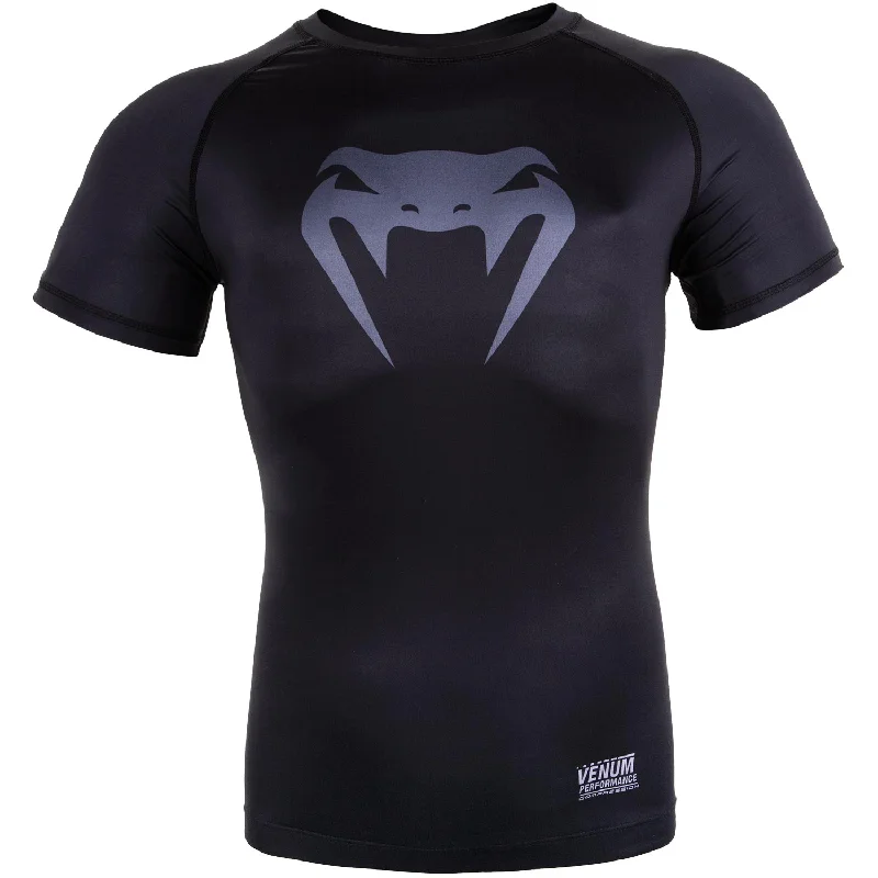 men's field jackets-Venum Contender 3.0 Compression T-shirt - Short Sleeves - Black/Grey