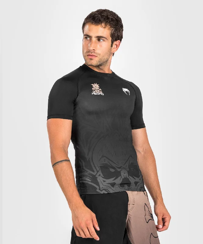 men's combat boots-Venum Reorg Rashguard - Short Sleeves - Black