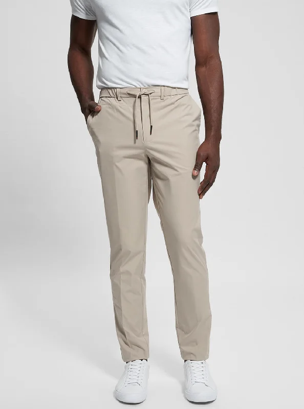 men's utility jackets-Beige Tech Chino Pant