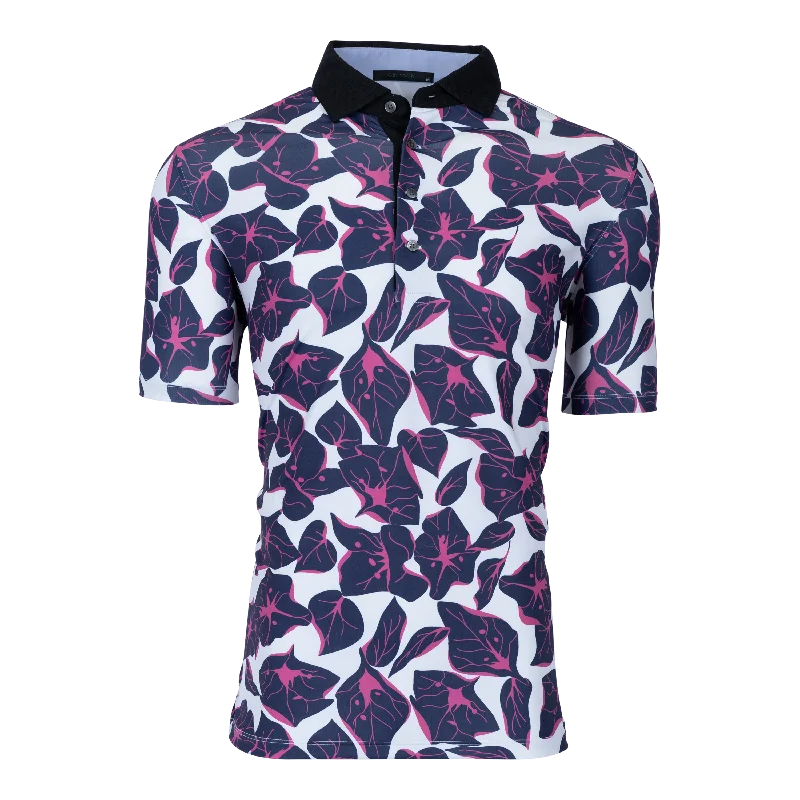 men's mock turtlenecks-Bermuda Floral Polo